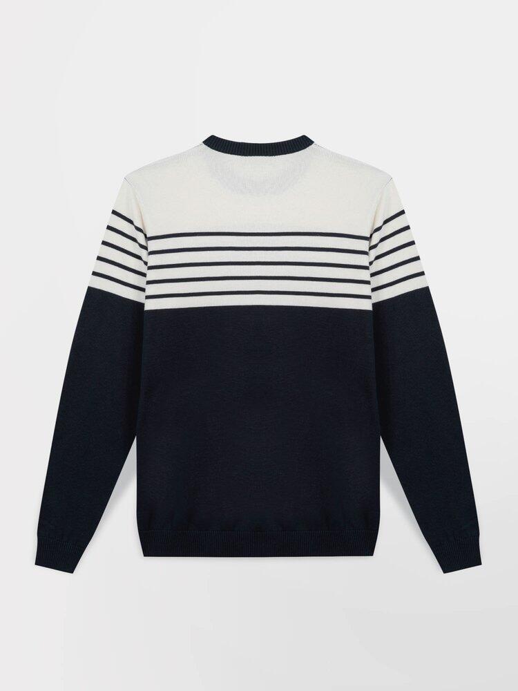 Jersey de Punto Marino y Blanco para Hombre TBS Tobieron 3/4