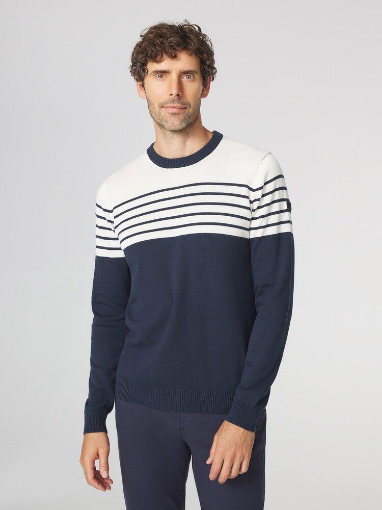 Jersey de Punto Marino y Blanco para Hombre TBS Tobieron 2/4