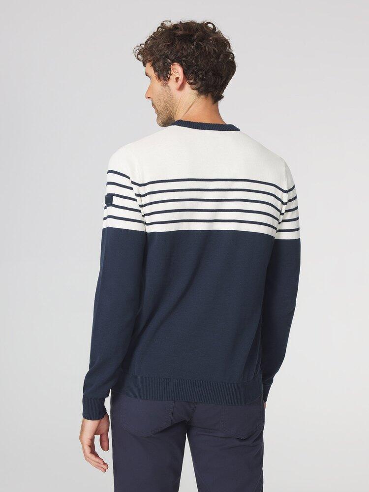 Jersey de Punto Marino y Blanco para Hombre TBS Tobieron 4/4