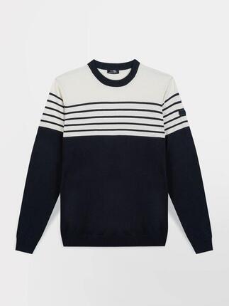 Pull col rond Homme - TOBIERON Bleu Marine