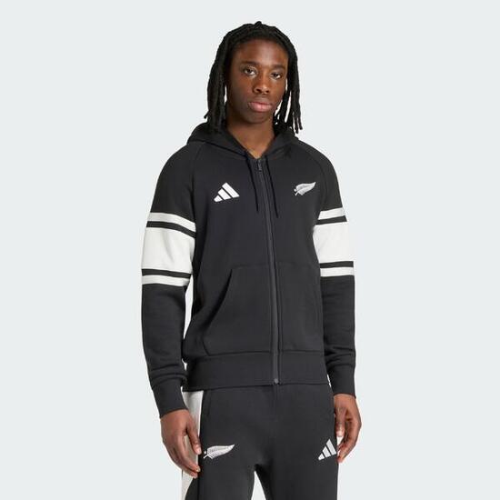 All Blacks Leisurewear Kapuzenjacke, durchgehender Reißverschluss