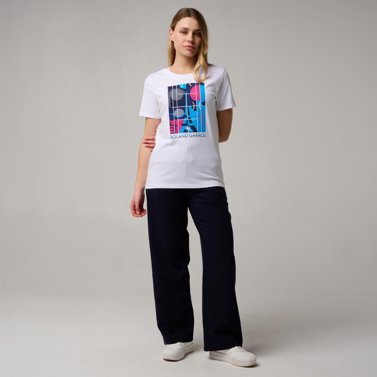 T-shirt Court Eiffel femme Roland-Garros - Blanc 3/5