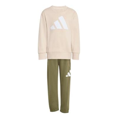 Adidas kids trainingspak beige-groen jog kb9668