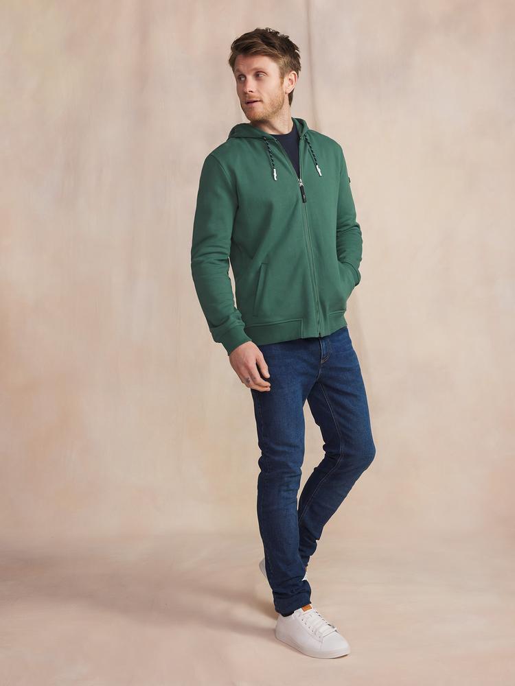 Sudadera con Cremallera Verde para Hombre TBS JULINZIP 3/3