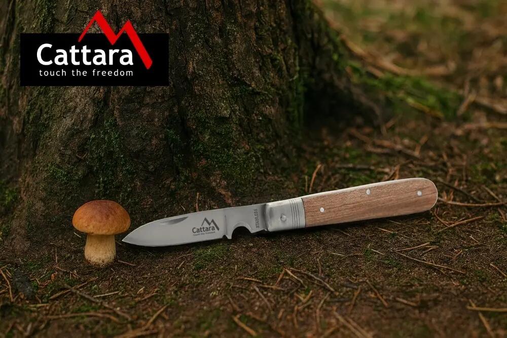 Scyzoryk ze stali nierdzewnej Cattara Hut z drewnianą rączką 6/7