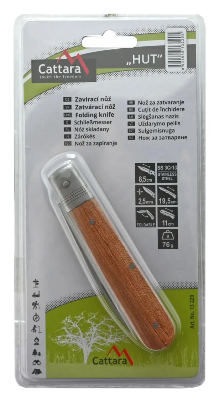 Scyzoryk ze stali nierdzewnej Cattara Hut z drewnianą rączką 7/7