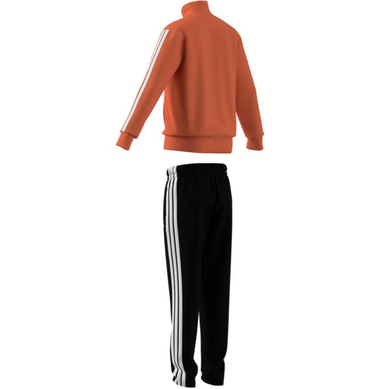 Chándal Adidas J 3S Tiberio naranja y blanco 3/5