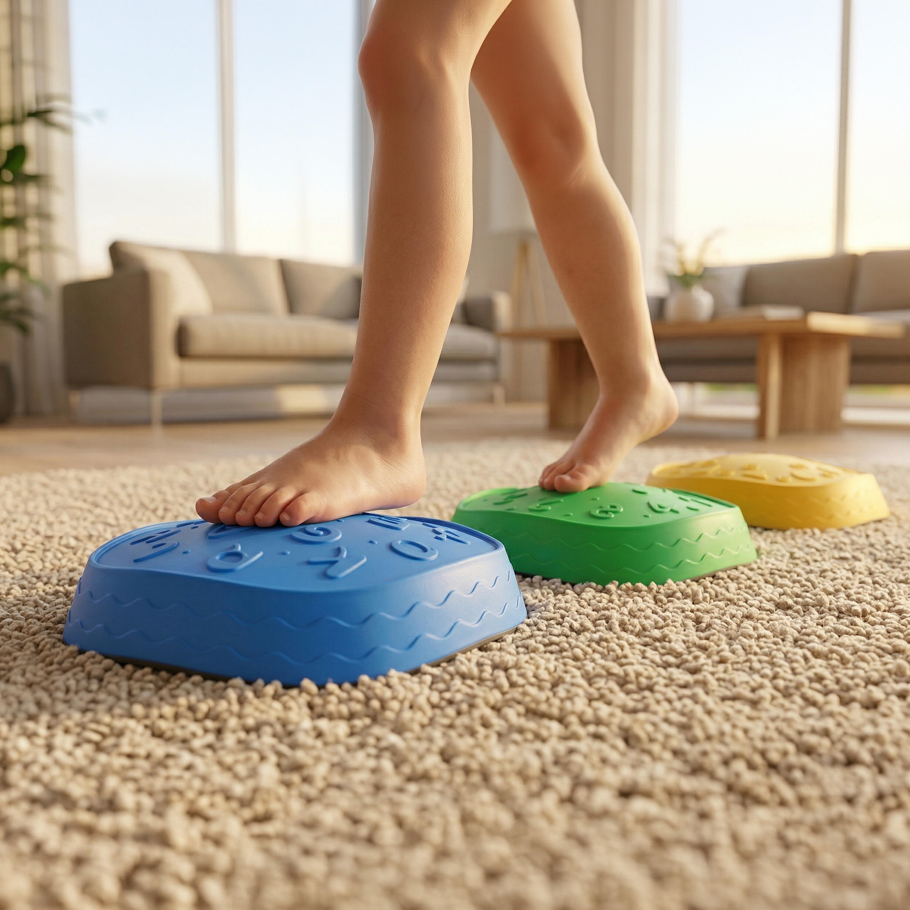 Balanciersteine 5er Set Stapelsteine Motorik Spielzeug für Kinder ab 1 Jahr 2/7