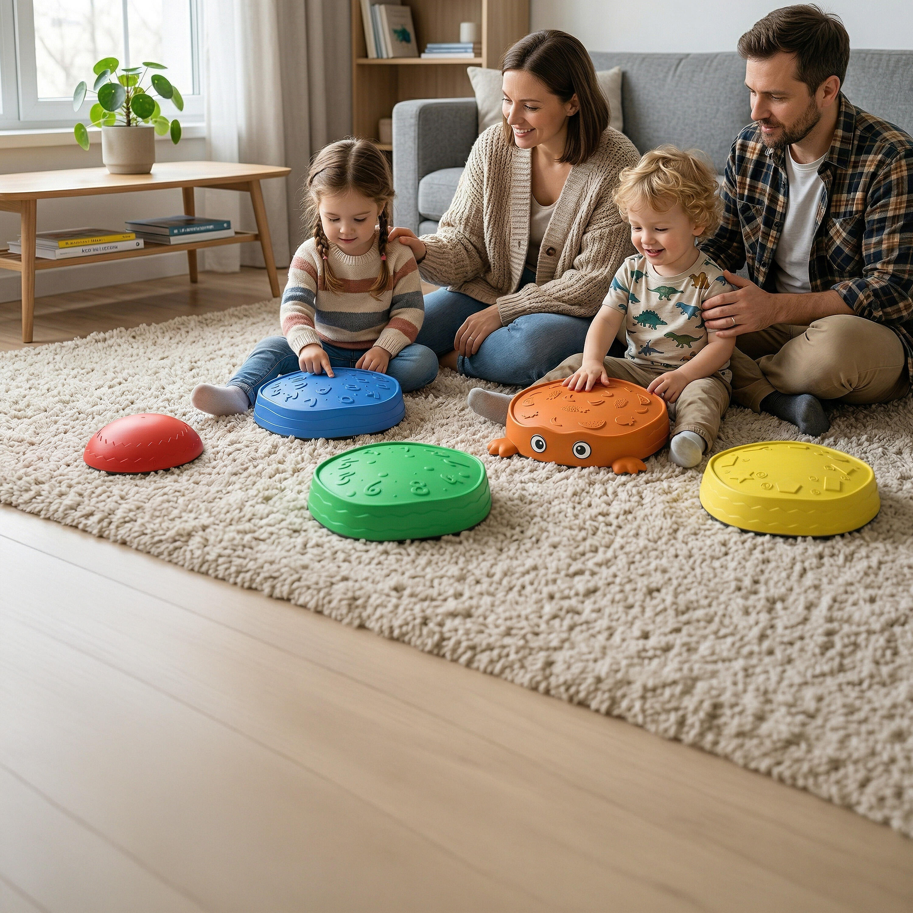 Balanciersteine 5er Set Stapelsteine Motorik Spielzeug für Kinder ab 1 Jahr 4/7