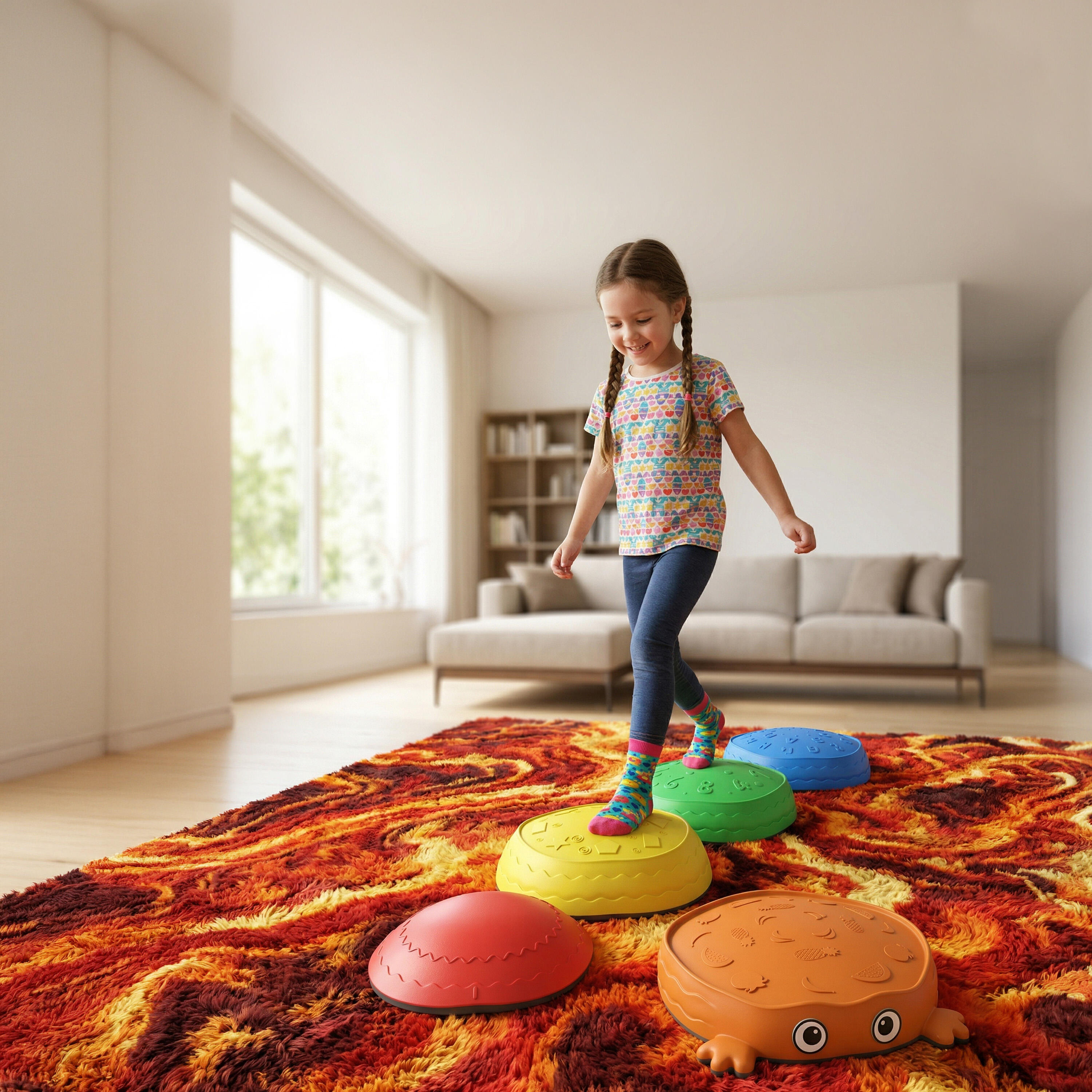 Balanciersteine 5er Set Stapelsteine Motorik Spielzeug für Kinder ab 1 Jahr 7/7