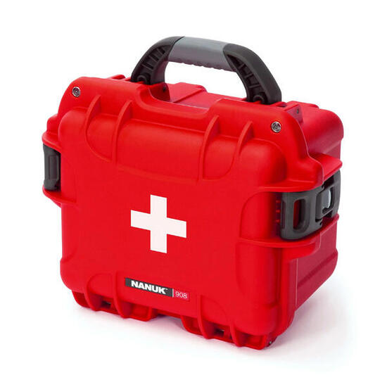 Cassetta di pronto soccorso vuota Nanuk 908 First Aid Logo