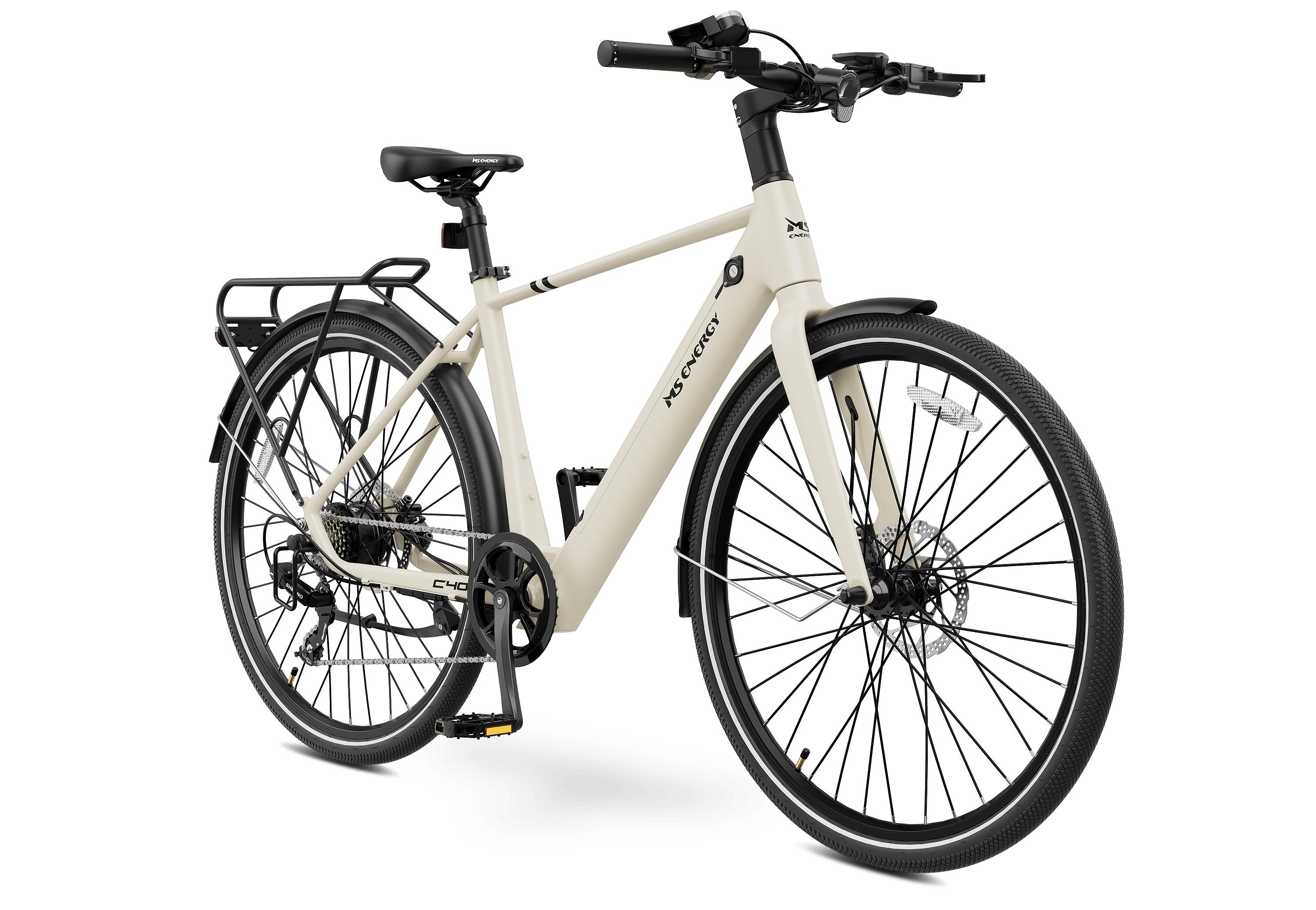 MS ENERGY - E-Bike Citybike - c40 creme weiss 2/4