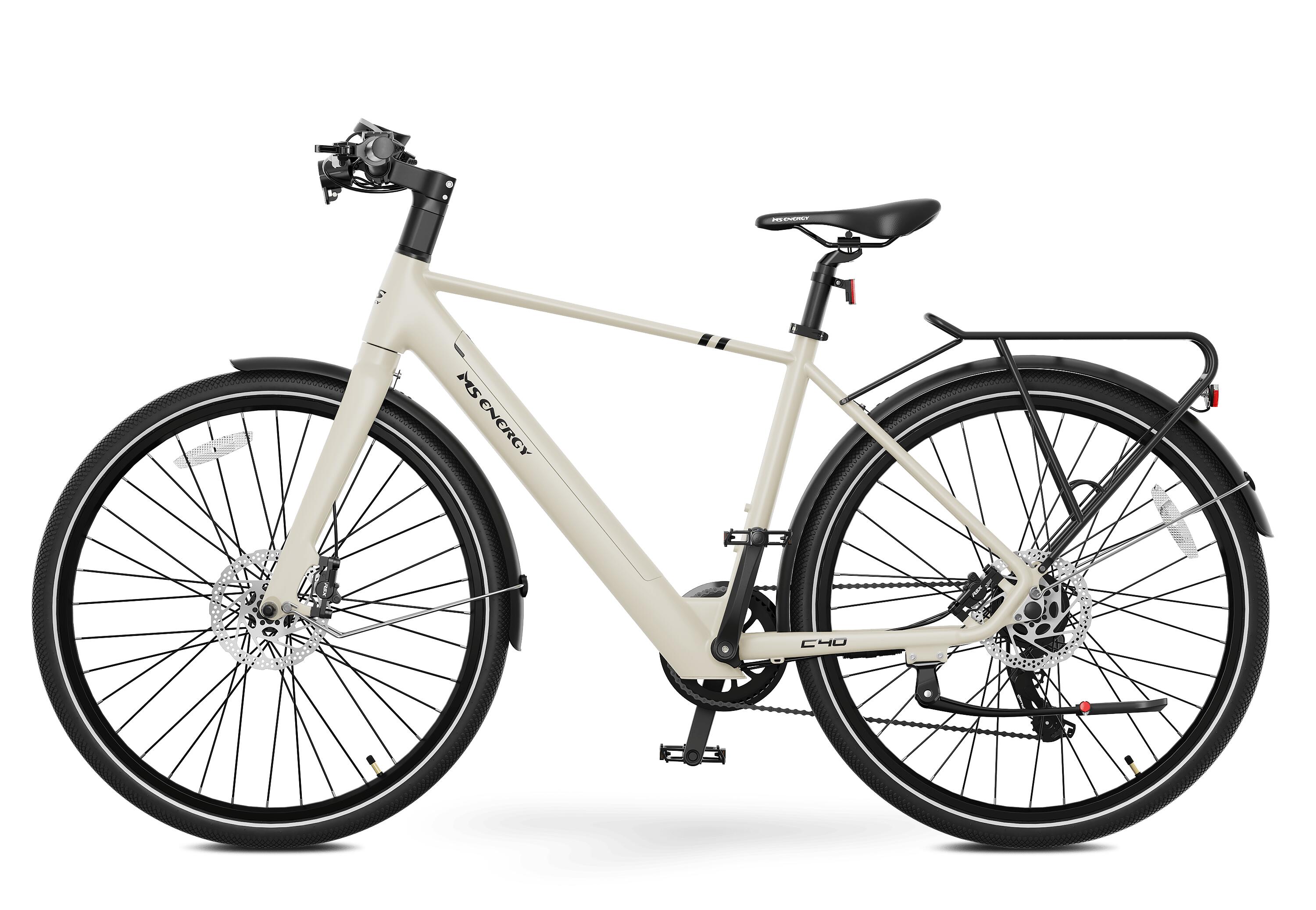 MS ENERGY - E-Bike Citybike - c40 creme weiss 4/4