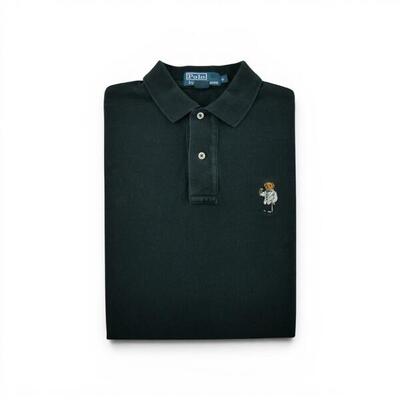 Tweedehands - polo ralph lauren heren polo korte mouw zwart - zeer goede staat