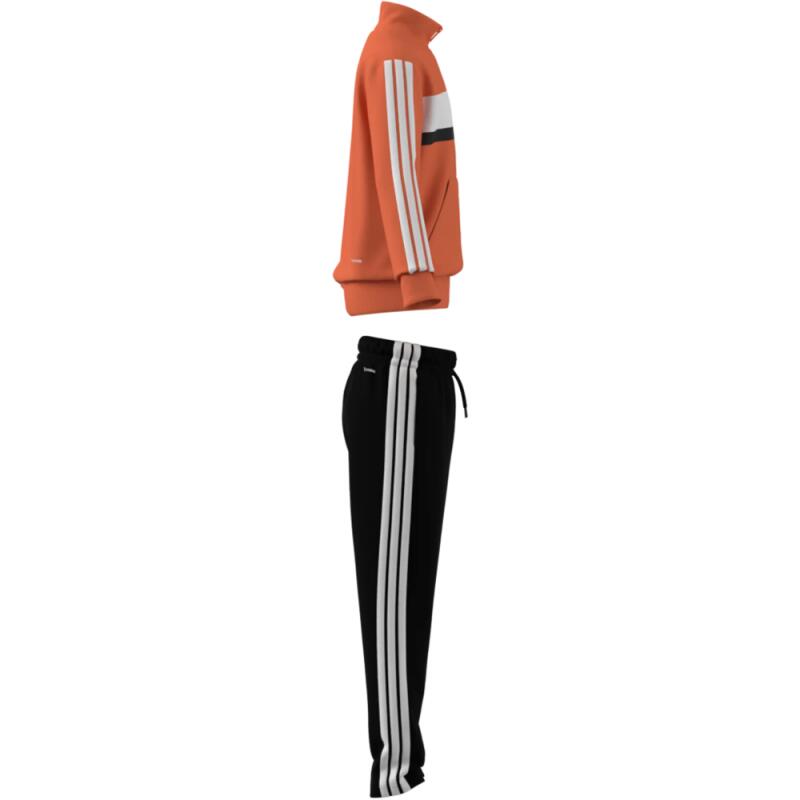 Fato de treino laranja Adidas J 3S TIBERIO criança, poliéster reciclado 2/5