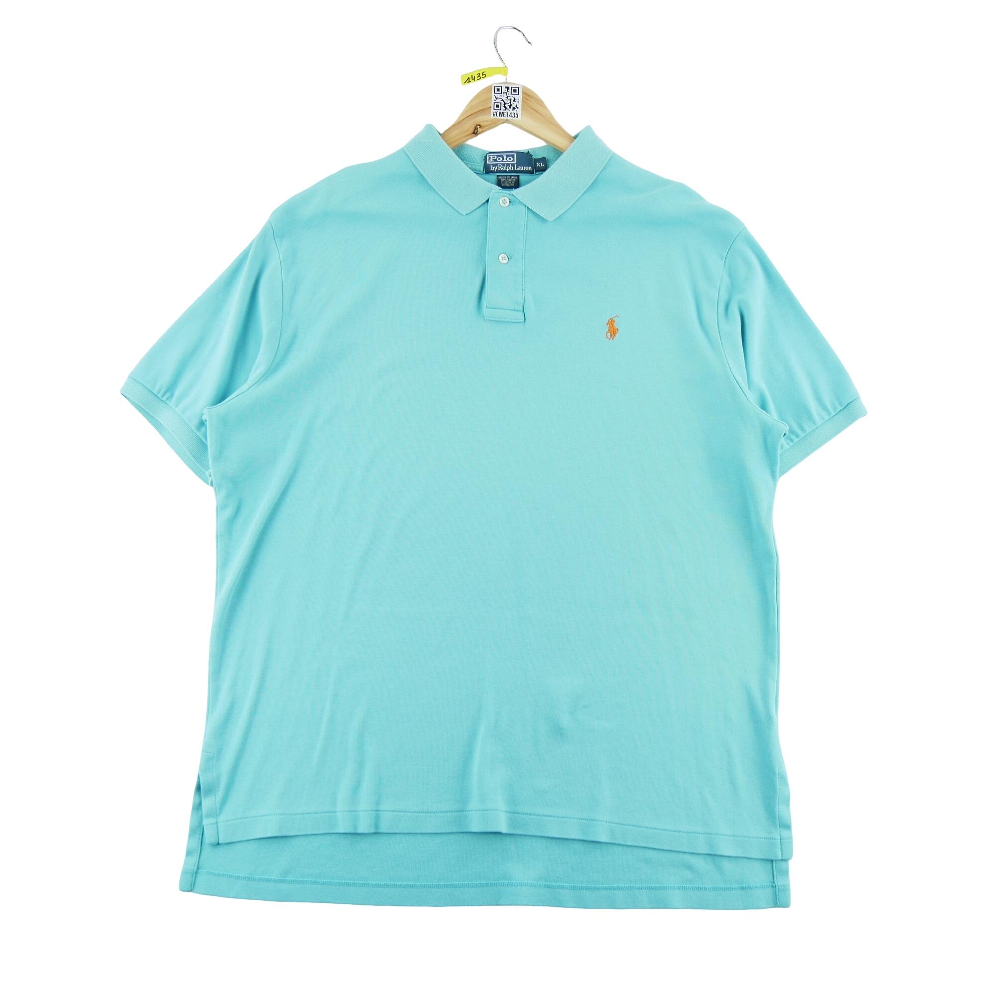 Seconde vie - Polo manches courtes Homme  Turquoise - Bon état 2/7
