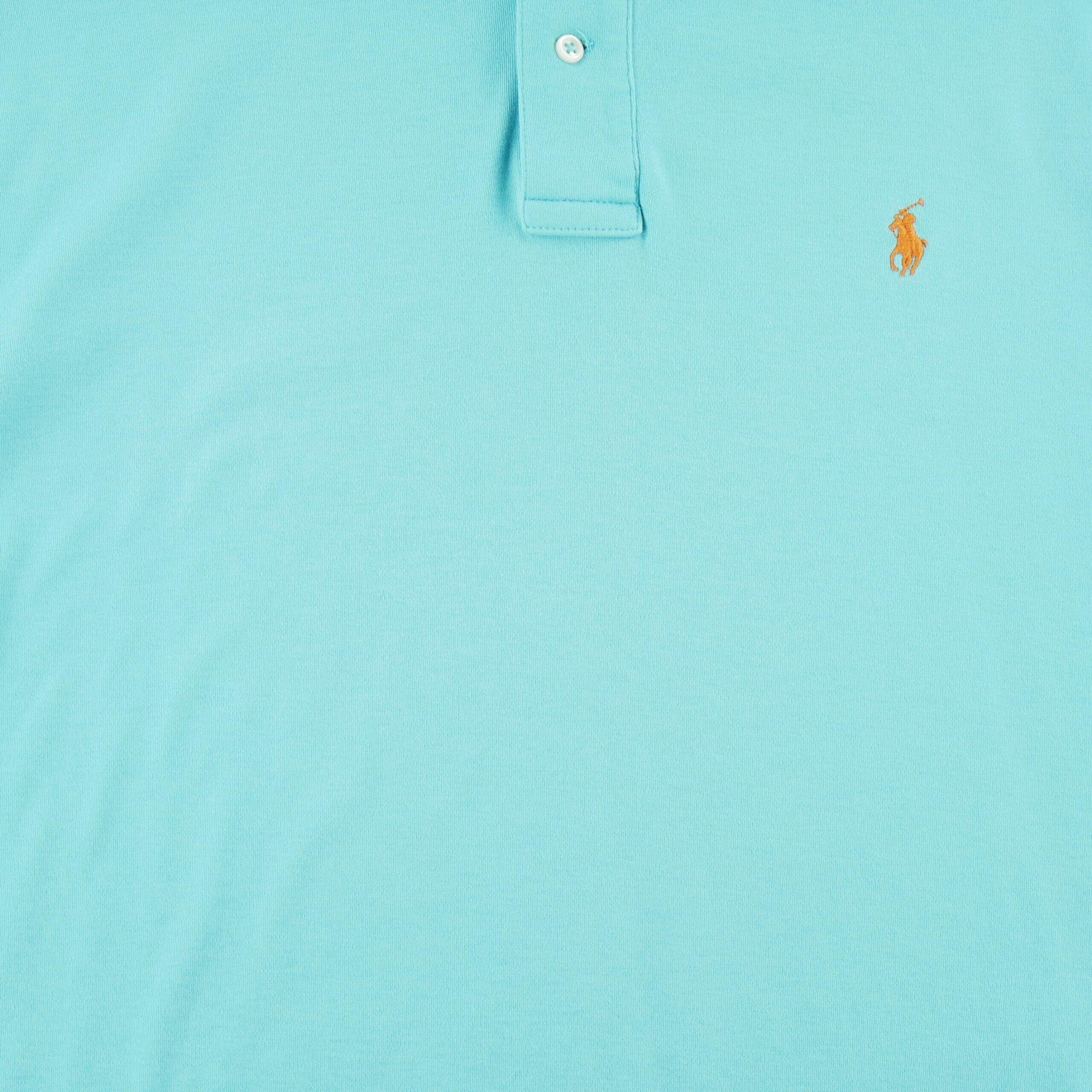 Seconde vie - Polo manches courtes Homme  Turquoise - Bon état 4/7