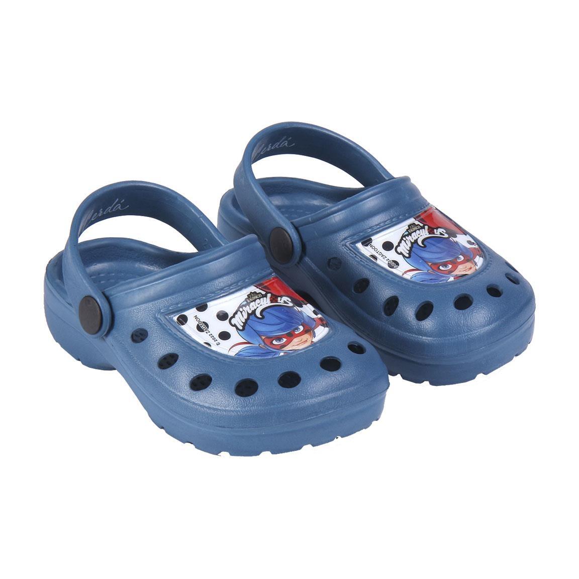 Sandália estilo Crocs Miraculous LadyBug Azul 3/3