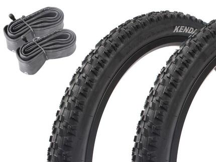MTB Reifen SET KENDA AMRAK 24 Zoll x 2,20 Zoll + Schlauch AV