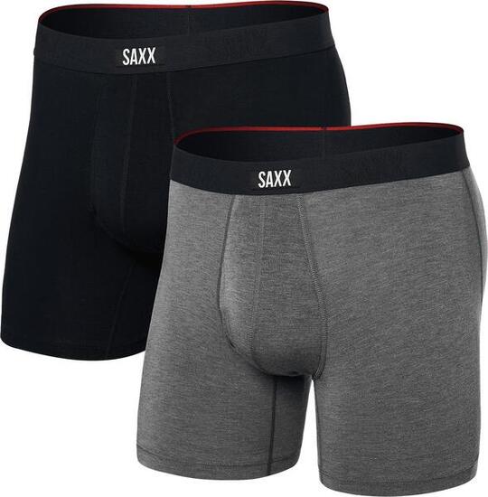 Boxer Saxx Vibe Xtra Fly (Pack de 2) Noir/Gris Homme
