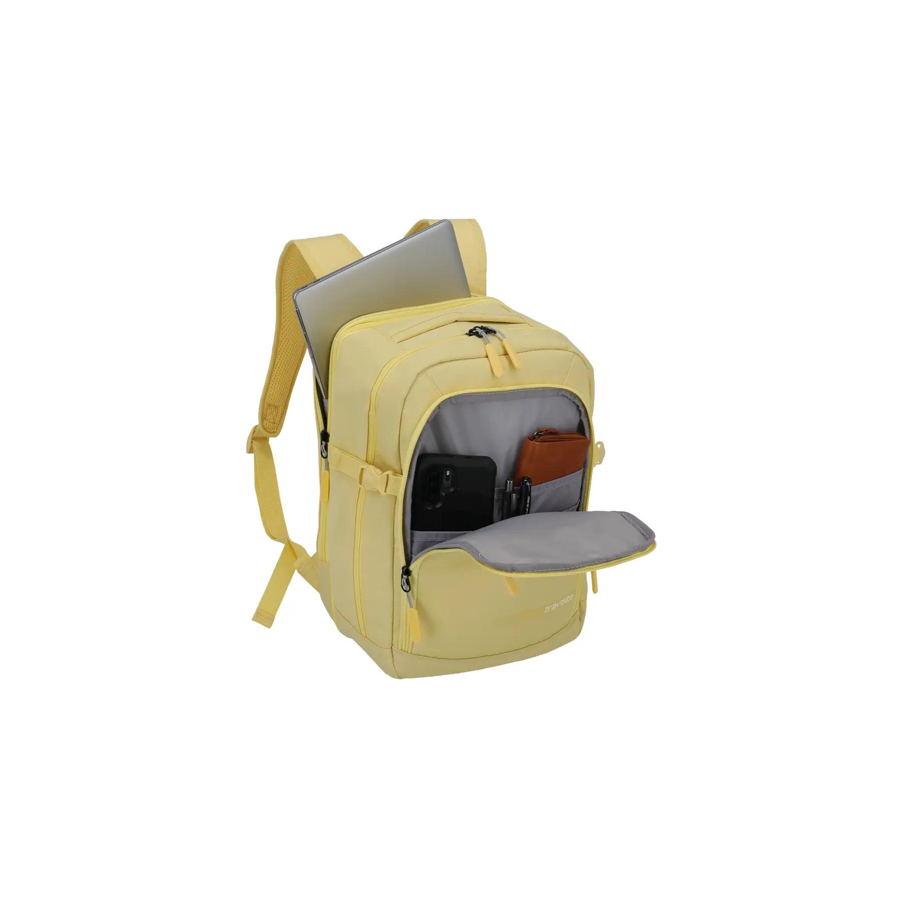 KICK OFF Backpack L exp. Cabin Size, Yellow 5/5