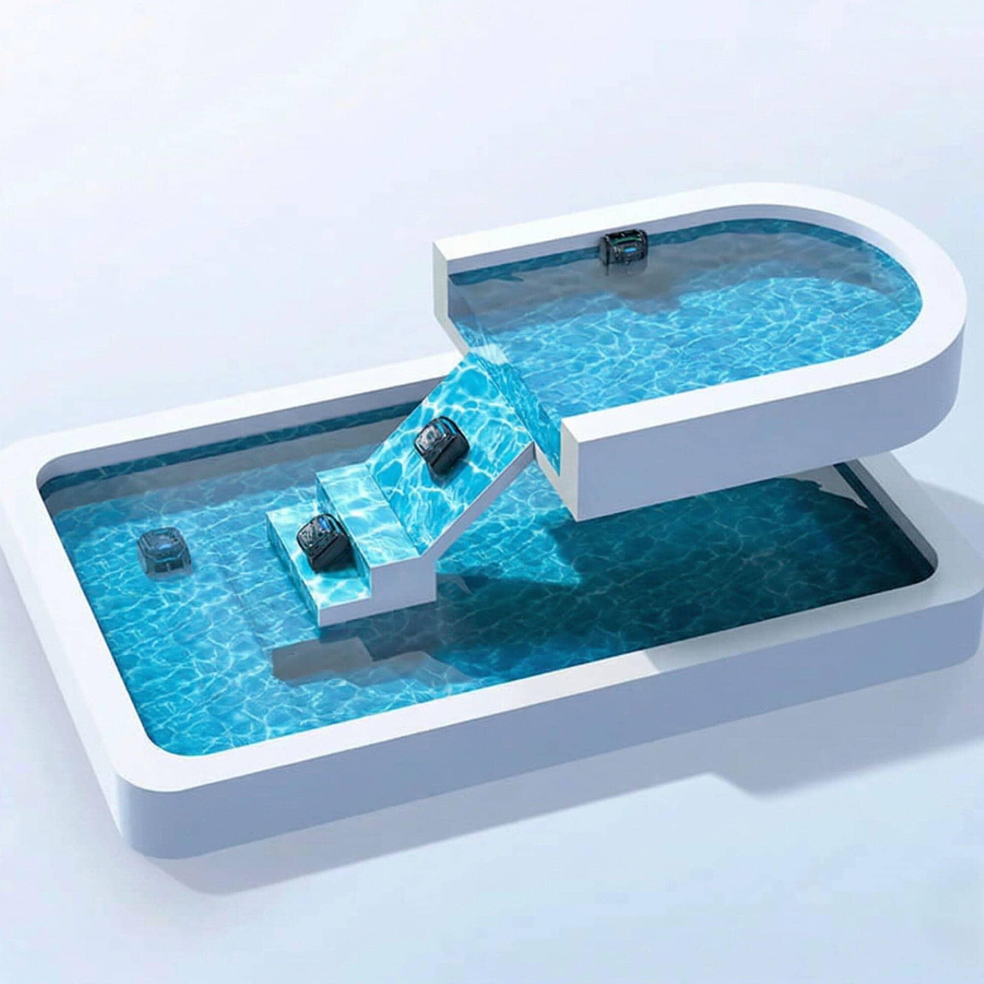 Robot limpiafondos piscina E-TRON VISION WYBOT visión AI WiFi batería 6/7