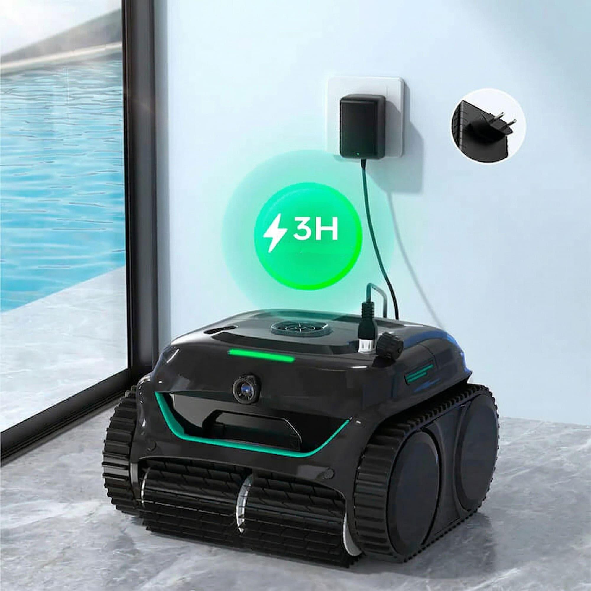 Robot limpiafondos piscina E-TRON VISION WYBOT visión AI WiFi batería 7/7