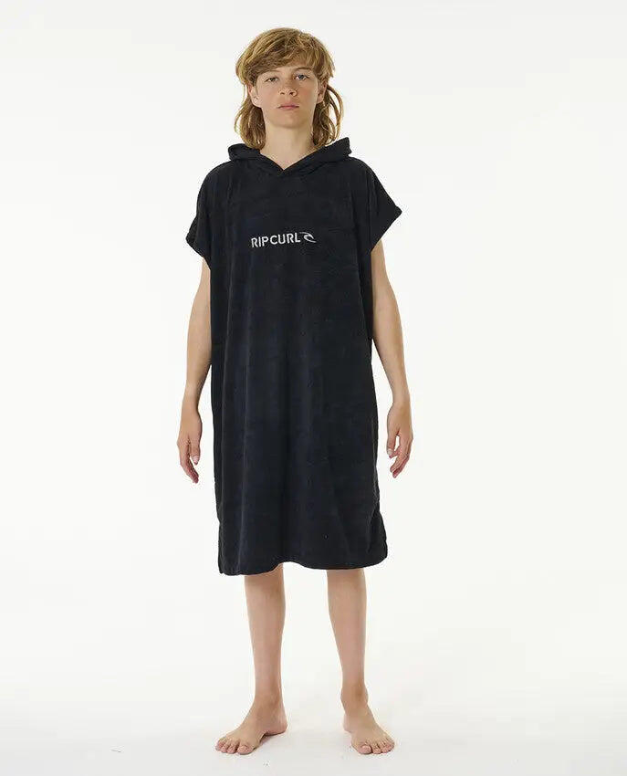 Rip Curl Brand Hooded Towel - Boy - Black/Grey 1/7
