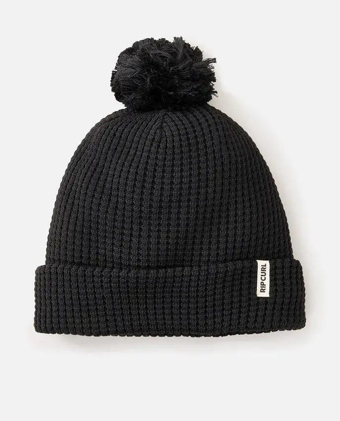 Rip Curl Anoeta Reg Pom Pom Beanie - Black 2/7