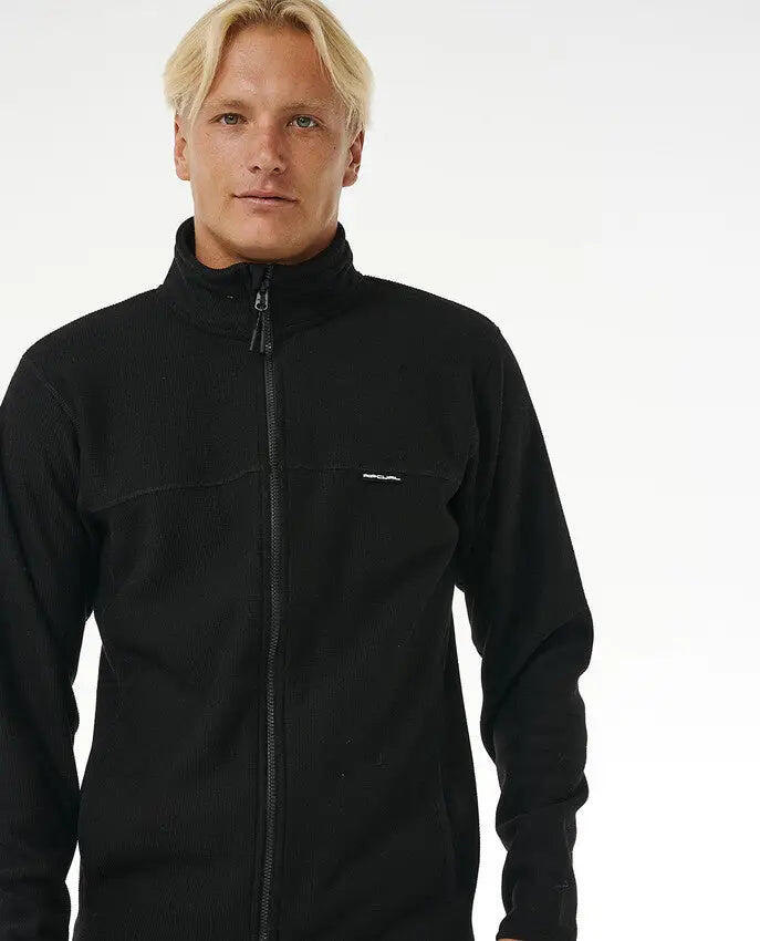 Rip Curl Journeys Grid Polar Fleece - Black 7/7