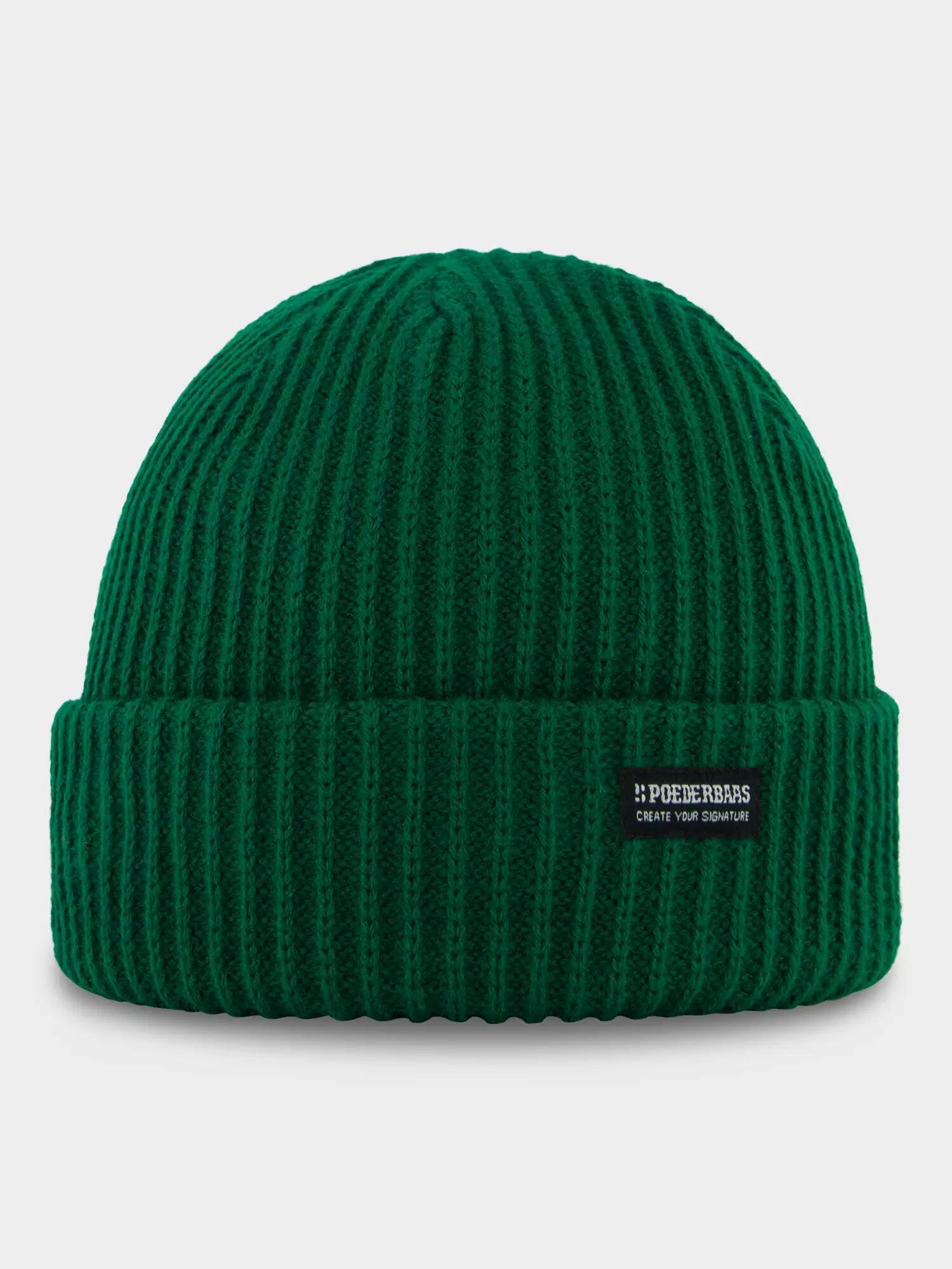 Poederbaas Royal Rib Beanie - Green 4/7