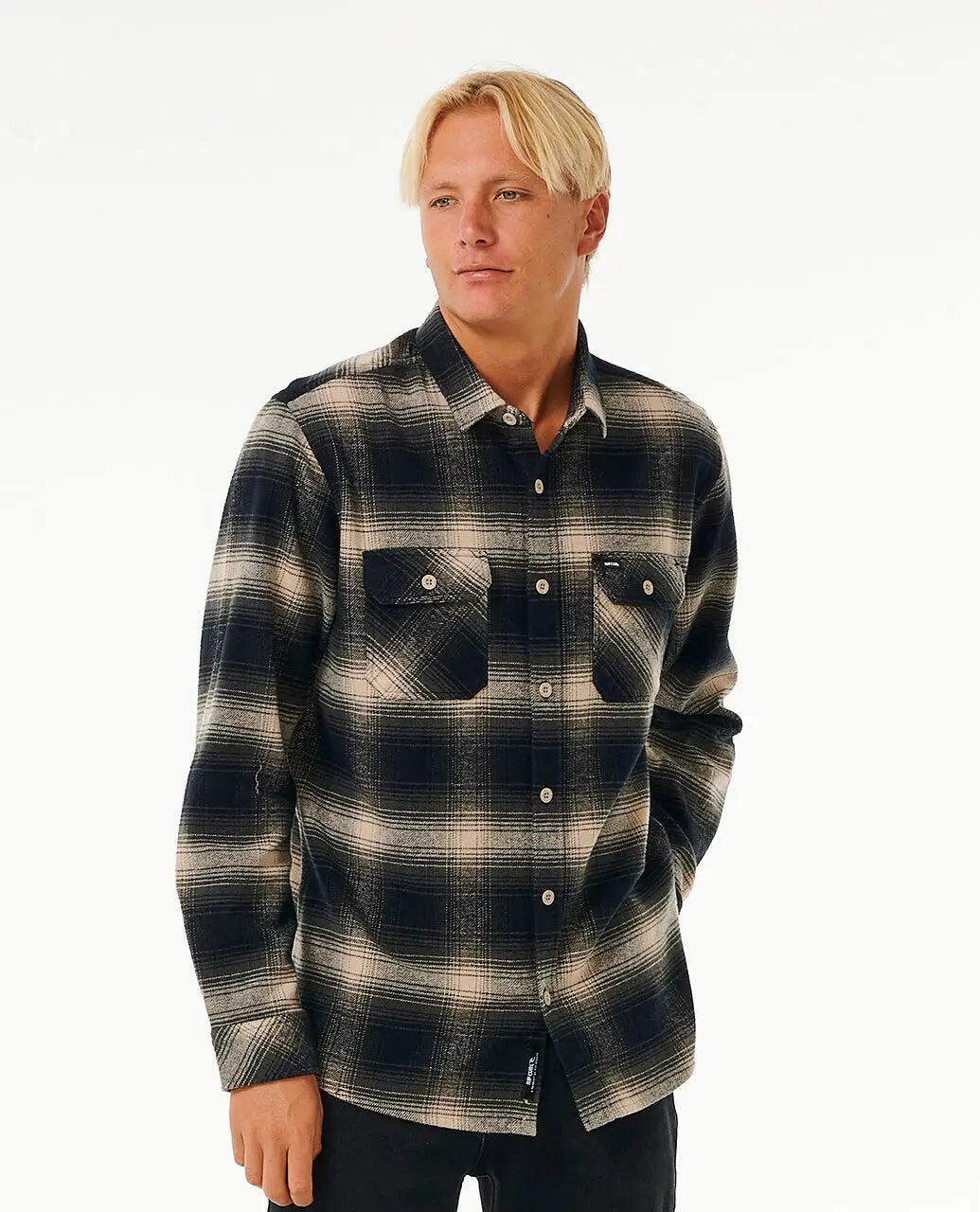 Rip Curl Count Flannel Shirt - Taupe 1/7