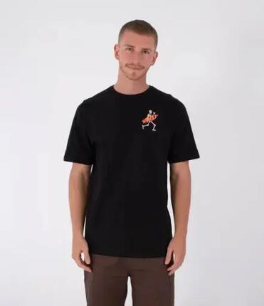 Hurley Tee Ss Printing Press Flamingue - Black
