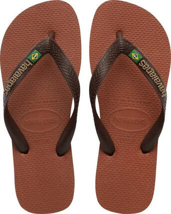 Havaianas Brasil Logo Rust/Dark Brown