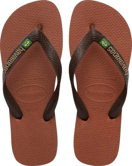 Havaianas Brasil Logo Rust/Dark Brown