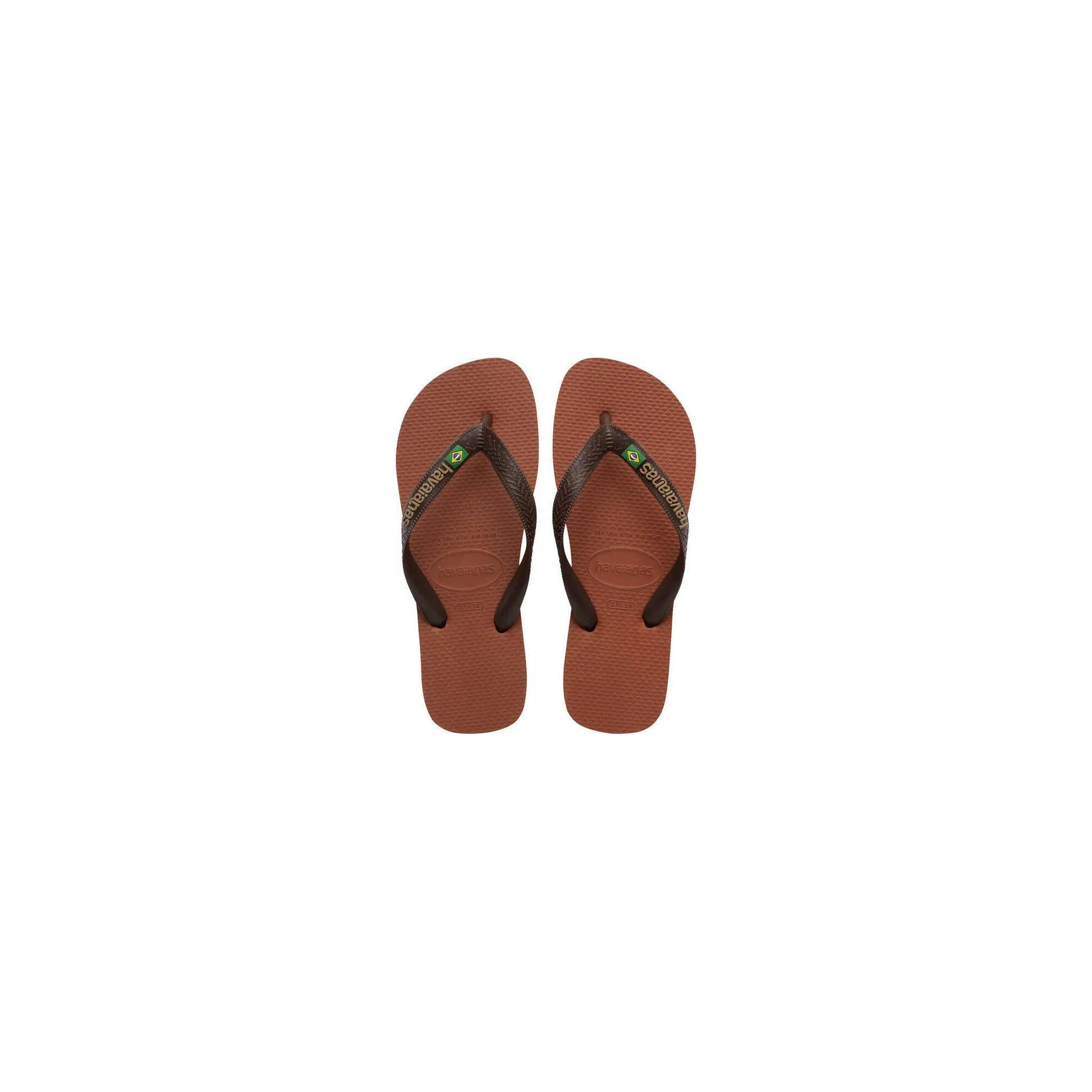 Havaianas Brasil Logo Rust/Dark Brown