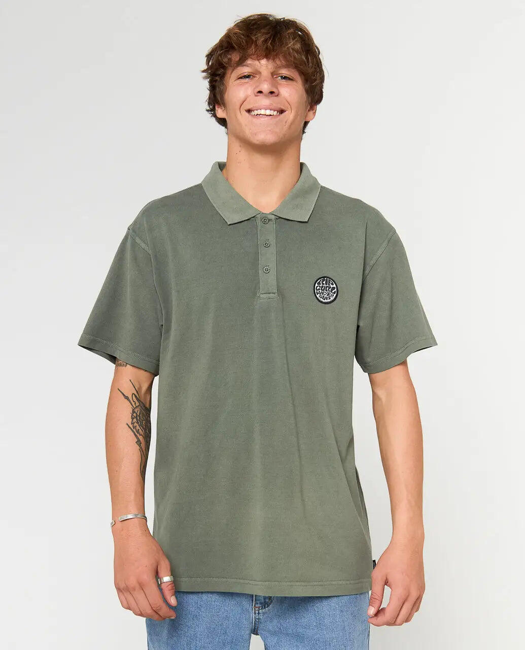 Rip Curl Wettie Polo - Cactus Green 6/7