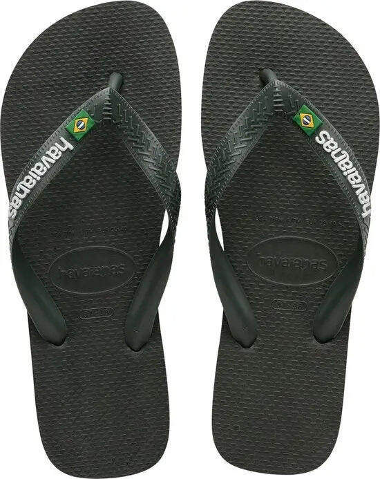 Chinelos Havaianas Modelo Brasil Logo Cor Verde 7/7