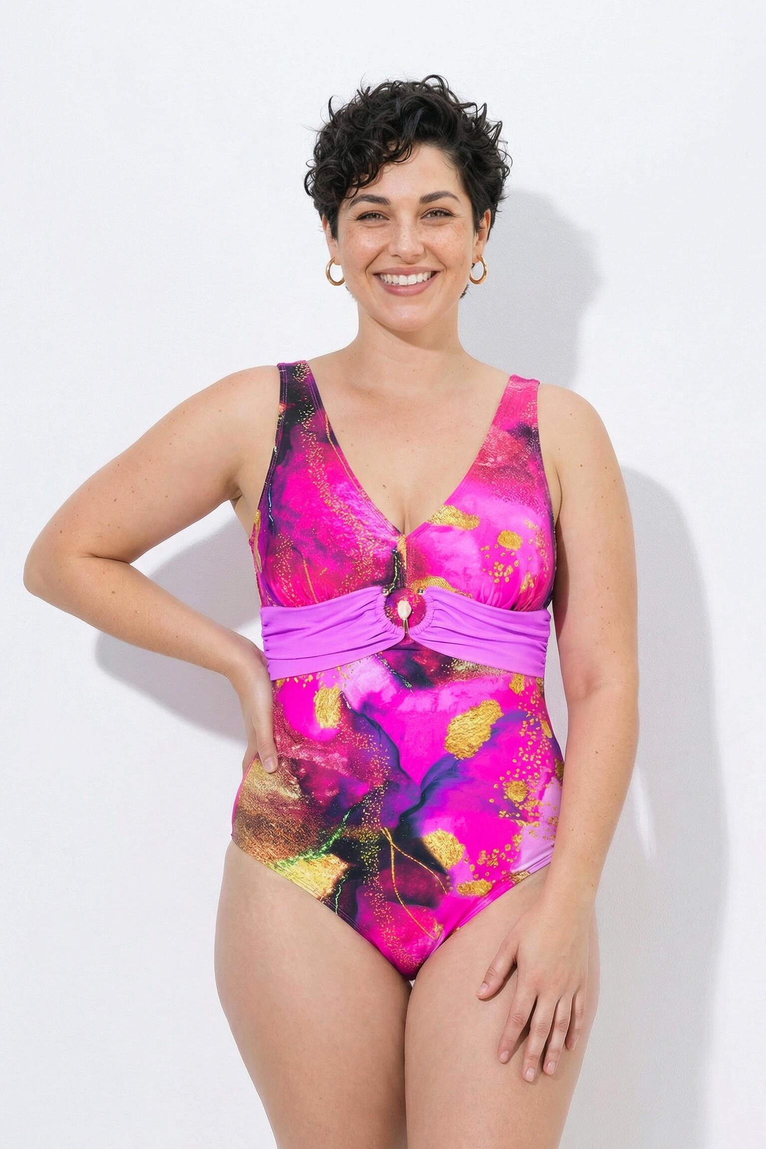 Femme Maillot de bain avec bonnets souples ruban et boucle fantaisie 7/7