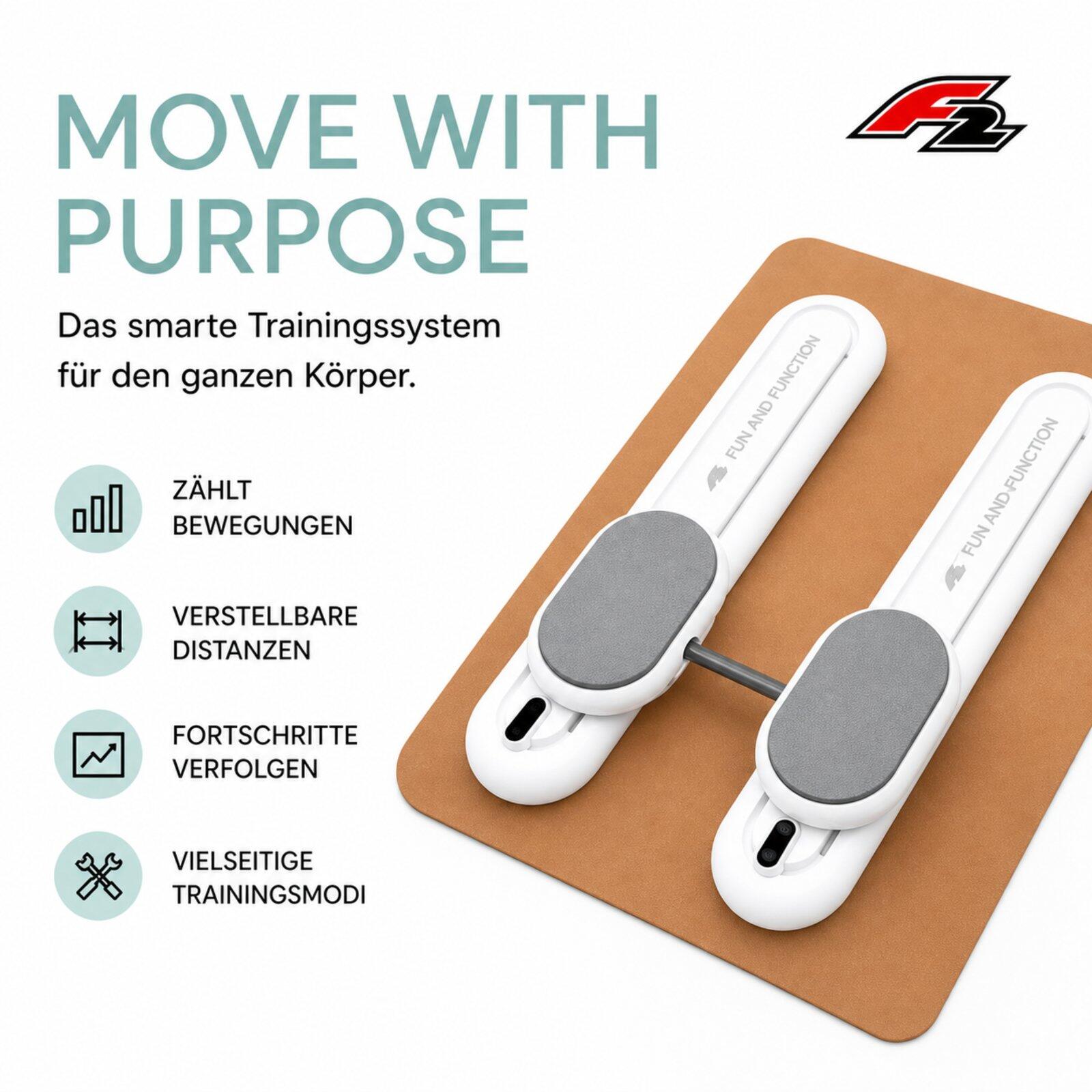 F2 Marken Pilates Board Core Pilates Muskel Training Yoga 64cm Weiss 2/7