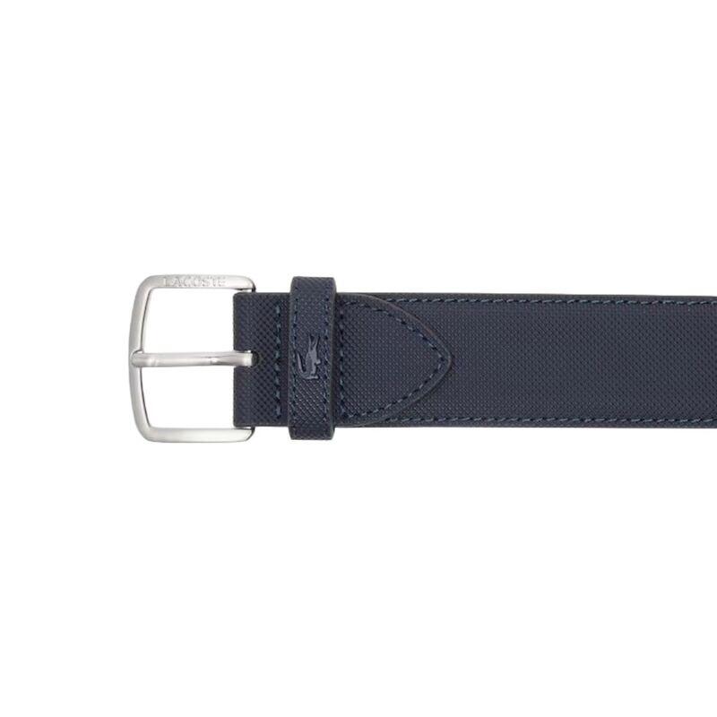 Cinturón Azul Lacoste de Petit Piqué Marine con Diseño Ligero y Práctico 3/4