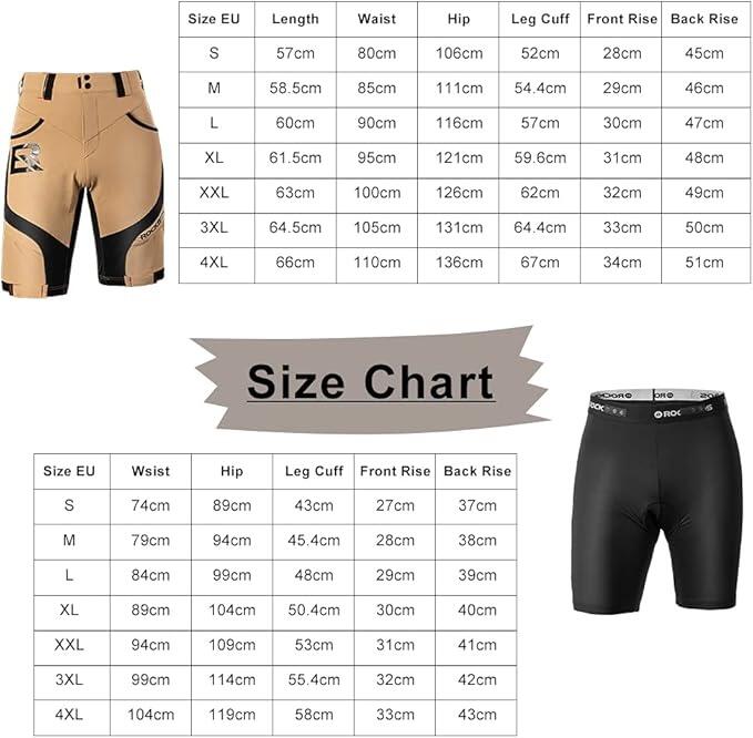 2-in-1 fietsbroek en bibshort set ROCKBROS 4/4