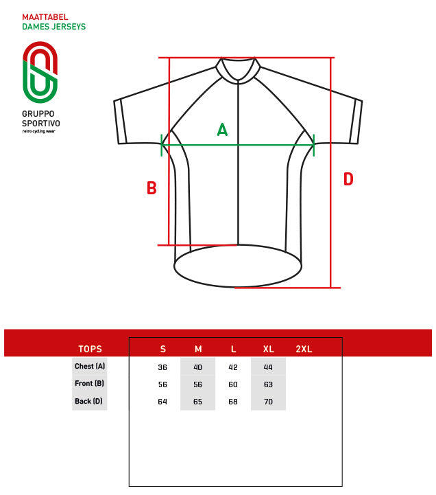 Maglia da ciclismo retrò da donna La Casera - Rosso  Gruppo Sportivo - M 4/5