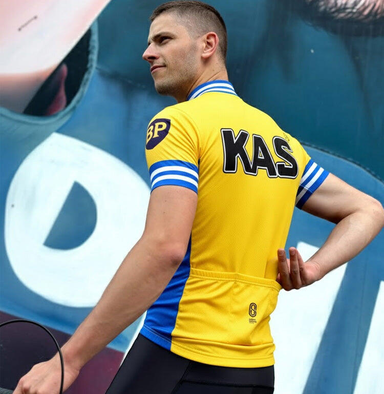Retro-Radsport-Trikot Kas Kaskol - Gelb  Gruppo Sportivo - L 3/5