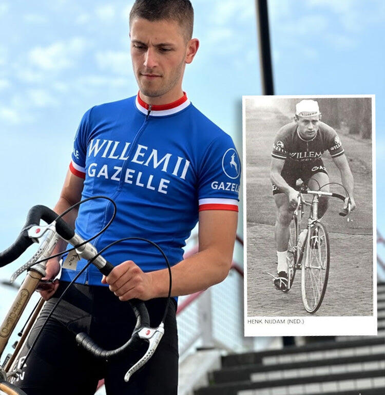 Retro-Radsport-Trikot Willem II-Gazelle - Blau  Gruppo Sportivo - S 3/5
