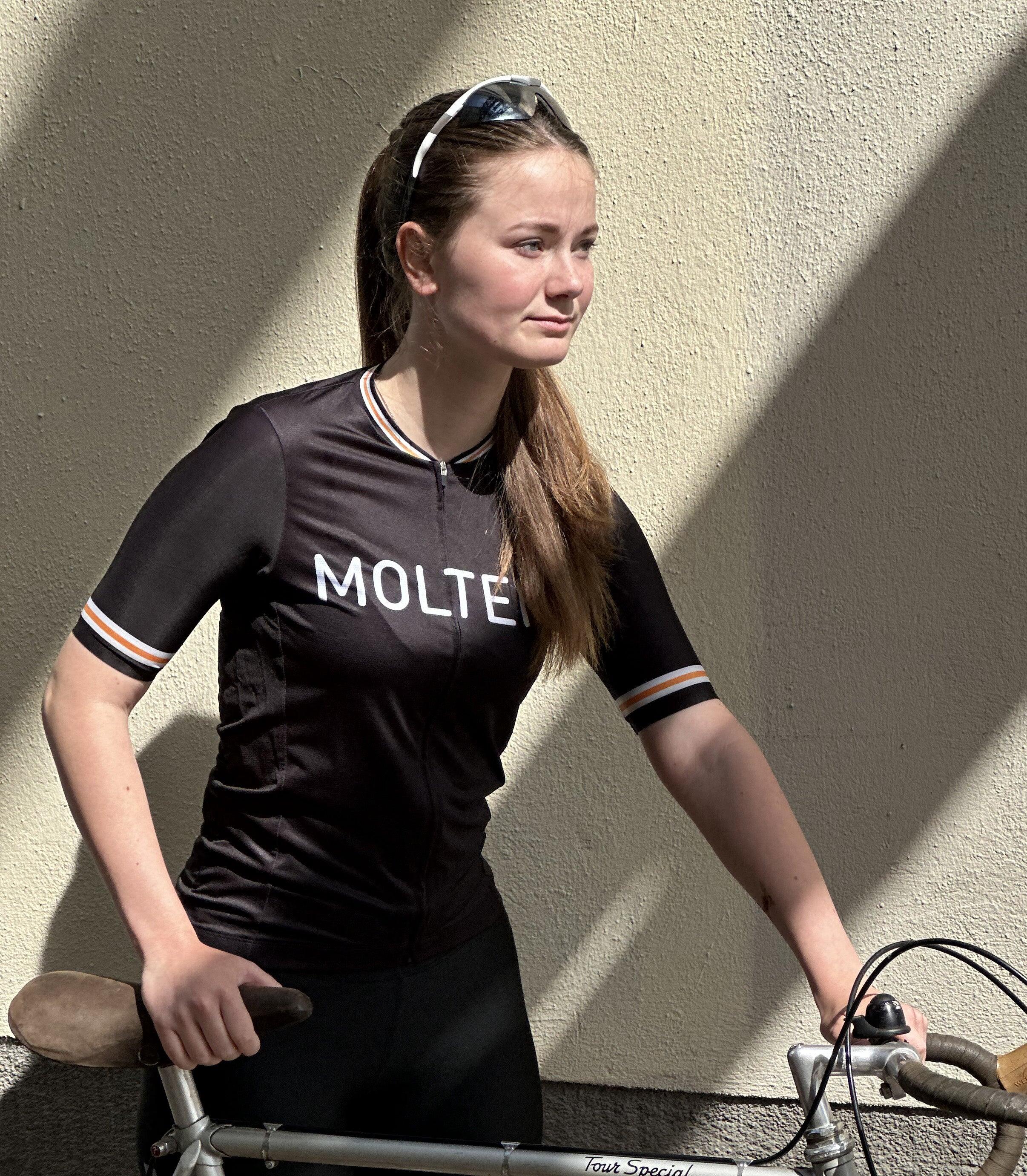 Retro-Damen-Radsport-Trikot Molteni Schwarz - Gruppo Sportivo - L 4/6