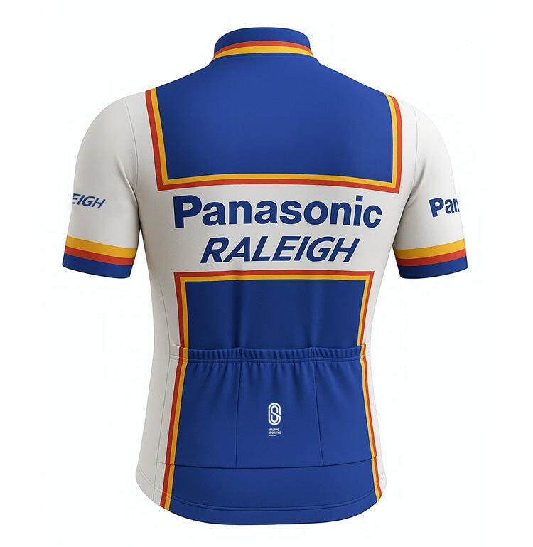 Retro-Radsport-Trikot Panasonic Raleigh - Wit/Blau  Gruppo Sportivo - M 2/5