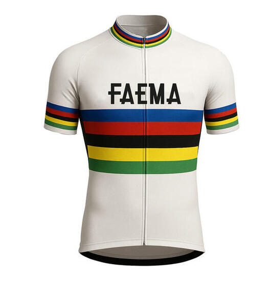 Maillot de cyclisme rétro Faema - Arc-en-ciel Gruppo Sportivo - L
