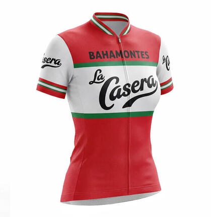 Maillot de cyclisme rétro femme La Casera - Rouge Gruppo Sportivo - M