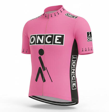 Retro Wielershirt ONCE - Roze Gruppo Sportivo - L
